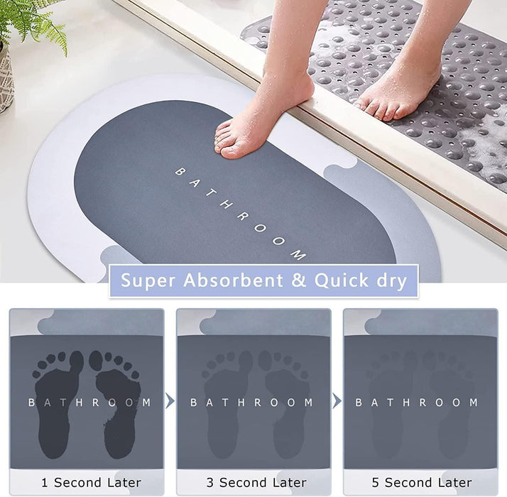 Quick Drying Water Soak Bathroom Mat & Water Absorbent Door Mat, Floor Mat, Doormat, Bathroom Carpet Cushion Mat