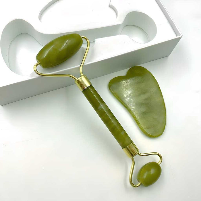 Smooth Facial Roller & Massager Natural Massage Jade Stone