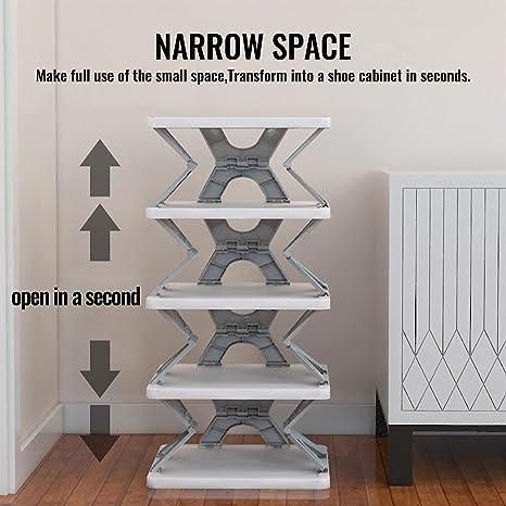 New 2024 - Smart Foldable Shoes Tier Shoe Rack 4 Layer