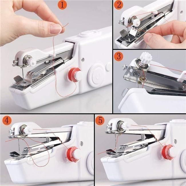 Stitch Handheld Cordless Portable White Sewing Machine