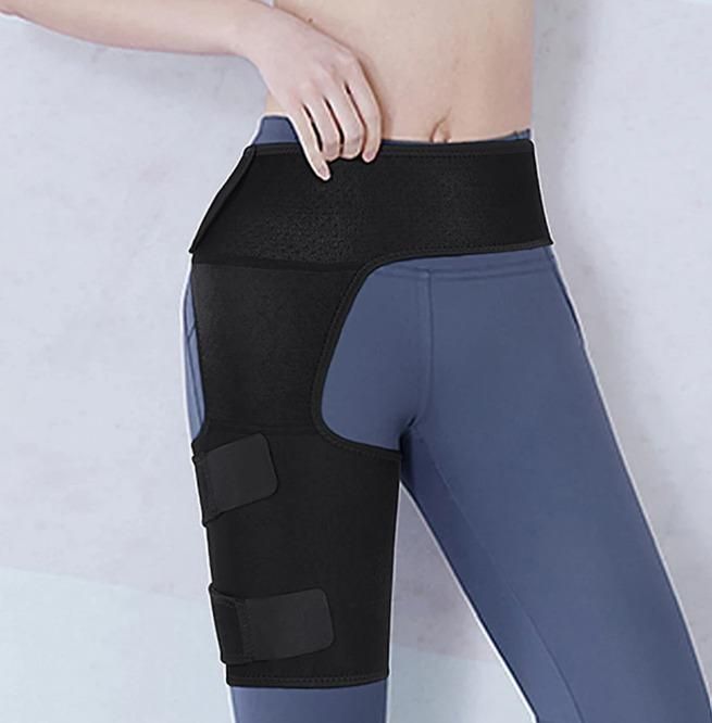 Hip Brace Compression Brace for Hamstring Injury, Sprains, Sciatic Nerve Support, Fitness, Running & Yoga