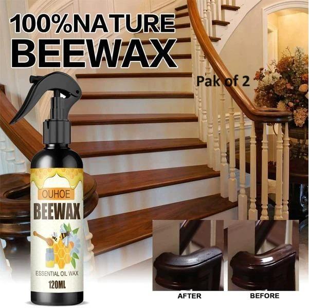 Natural Micro-Molecularized Beeswax Spray, Furniture Polish and Cleaner for Wood | Buy 1 Get 1 Free - Combo