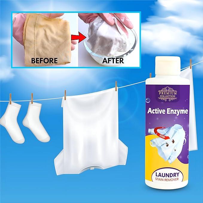 Laundry Stain Remover Active Enzyme Liquid Instant Spot Cleaning 100ml (Pack of 2)