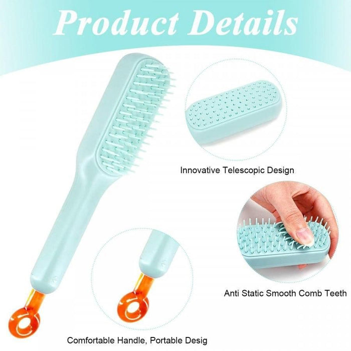 Self-cleaning Anti-static Massage Comb for Adults and Kids - Pack of 1