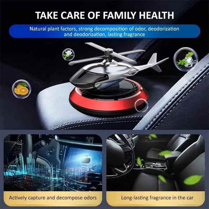 Helicopter alloy Solar Car Air Perfume Diffuser