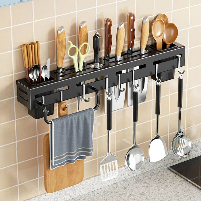 Kitchen Shelf Stainless Steel Floating Shelves Wall Mount Knife Holder